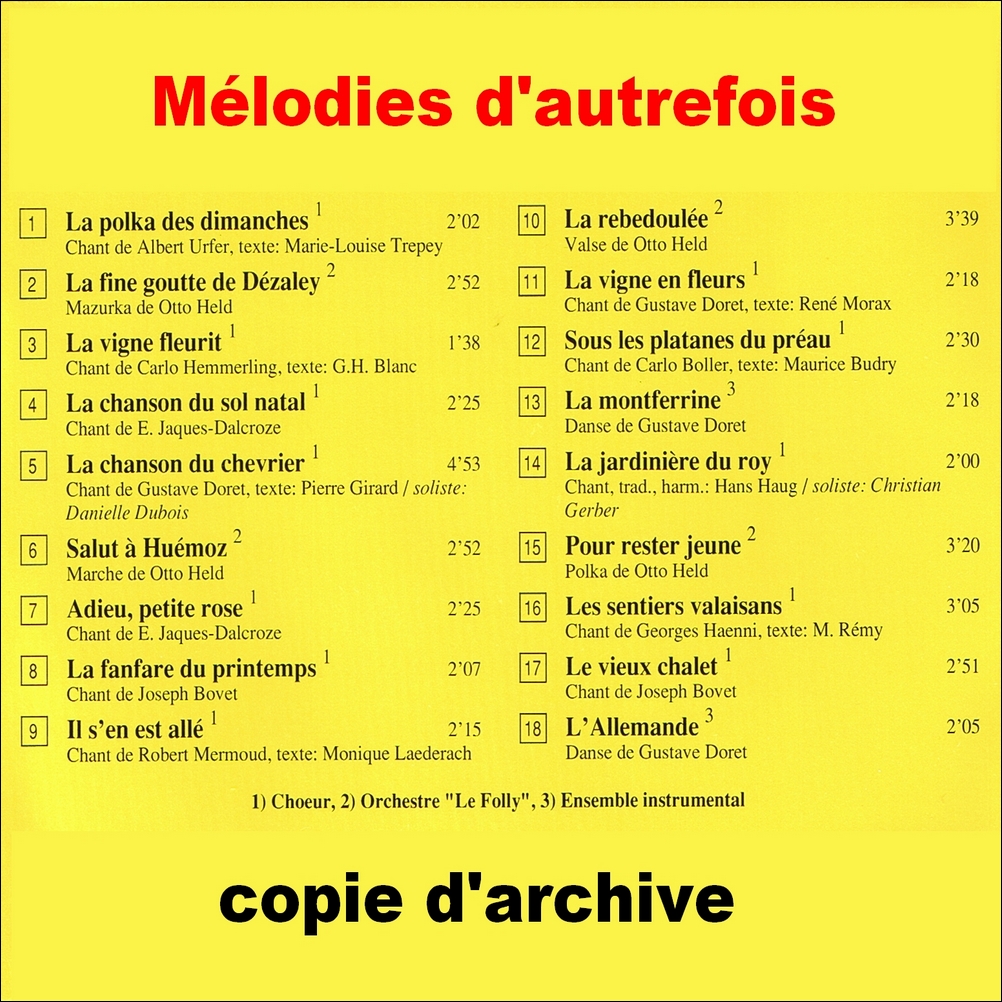 La Chanson de Montreux - Mélodies d'autrefois – Image 2
